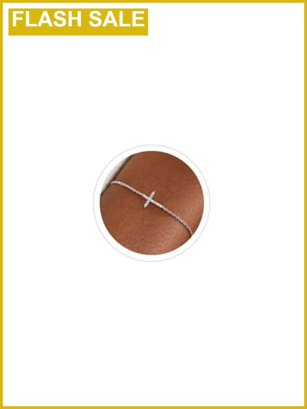 14k Gold Plated Cross Bracelet Dainty Adjustable Gift for Her